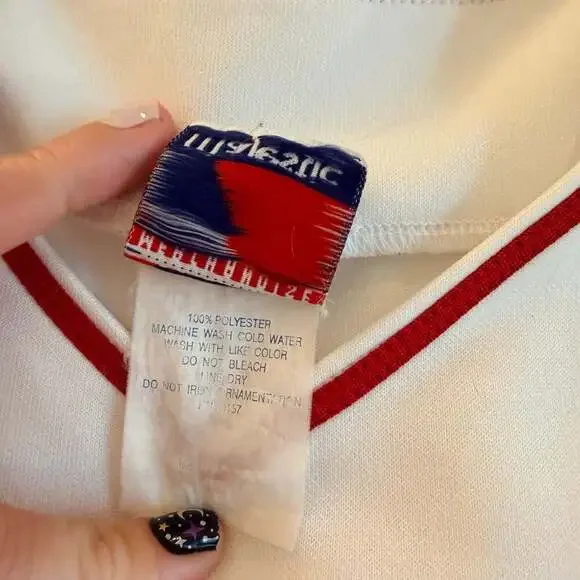 Majestic MLB Los Angeles Angels White Blank Baseball Jersey Men's Size L - Picture 4 of 6